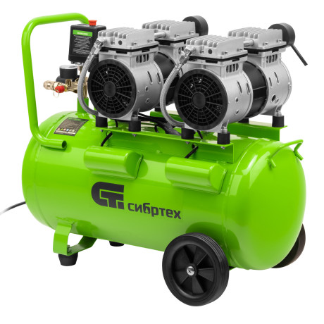 Компрессор безмаслянный малошумный МБ 2000/50, 2000 Вт, 50л, 300 л/мин Сибртех