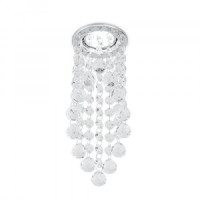 Gauss PT012 св-к встр. MR16 Круг подвес хрусталь раструб 85(65)x260 Крист/Хром