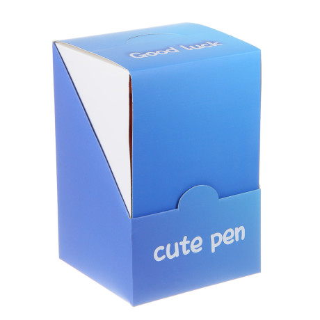 Ручка шариковая синяя, с наконечником в форме акрилового мишки, 4 дизайна, шоу-бокс