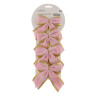 СНОУ БУМ Набор бантов 10x12 см, 4 шт, полиэстер, розовый