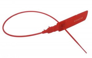 Пломба пластиковые номерные, 255мм, красные, 50шт./уп.