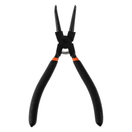 ЕРМАК Съемник внутренних стопорных колец на сжим, изогнутые губки, 175 мм, сталь 45