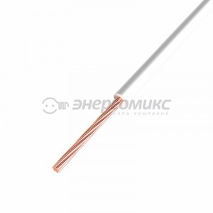 Провод ПГВА 1х0.50 мм, (бухта 500 м), Cu, белый (500!) REXANT  01-6511-1