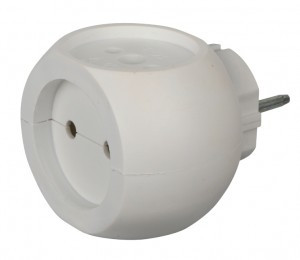 Volsten разветвитель-тройник шар РВ-043 3роз. 16А белый Si 1/3C-Wh (10!)