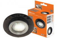 TDM GU5.3 MR16 50W св-к встр 03-03 12/220В чёрн/хром декор стекло (10!) SQ0359-0049
