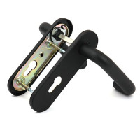 Ручки на планке AVERS HP-72.1303-BL (Spring) (черный, квадрат 9мм) д/противопожар. замка 2000-ZN   \24