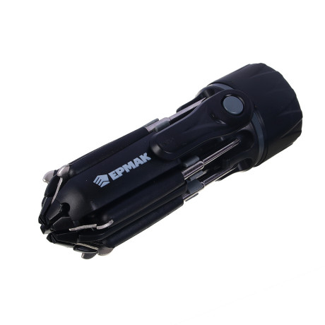 ЕРМАК Фонарь с инструментами, 8 в 1, 2 LED, 2 режима, 3xAAA, пластик, металл