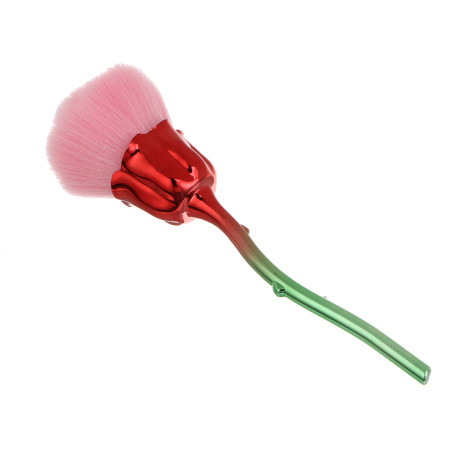 Кисть для румян и хайлайтера тм ЮНИLOOK La Rose, пластик, нейлон, 15,6см, 2 цвета, подар.уп.