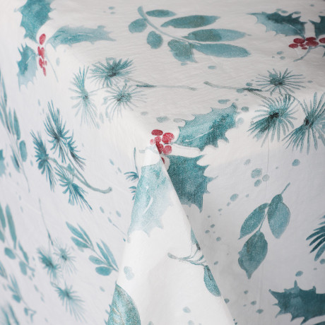 PROVANCE Щелкунчик Скатерть ПЕВА на текстильной основе, 132х178см, 50% полиэстер, 50% ПЕВА