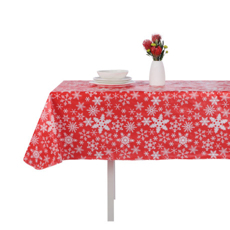 PROVANCE Щелкунчик Скатерть ПЕВА на текстильной основе, 132х178см, 50% полиэстер, 50% ПЕВА