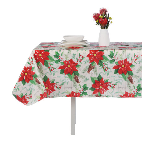PROVANCE Щелкунчик Скатерть ПЕВА на текстильной основе, 132х178см, 50% полиэстер, 50% ПЕВА