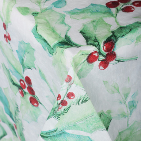 PROVANCE Щелкунчик Скатерть ПЕВА на текстильной основе, 132х178см, 50% полиэстер, 50% ПЕВА