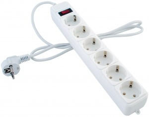 СТАРТ Сетевой фильтр (удл.) ПВС 3x0,75 ZVT 6роз. 3м. 10А земля, кноп.выкл, негорюч, белый