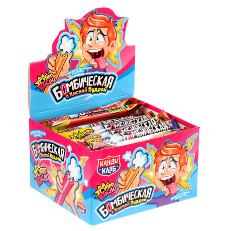 Жевательная резинка с кислой пудрой "Бомбическая" ассорти 10гр