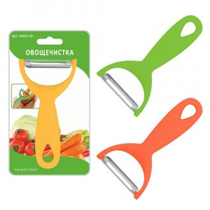 Овощечистка вертик.лезвие, пластиковая ручка (кратность 6шт!!!) AN53-10 Мультидом