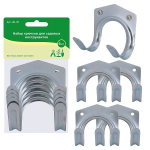 Крючки д/садовых инструментов 5шт/уп, цена за уп 7*7*4см (кратность 2!!!) 83-191 Мультидом