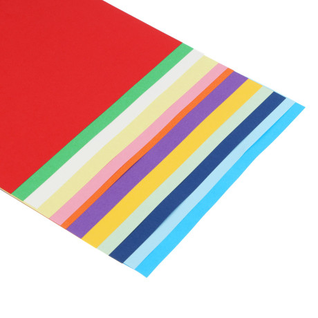 FLOMIK Бумага цветная тонированная двусторонняя, А4, 12листов, 12 цветов, 80 г/м2