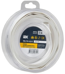 IEK термоусадка трубка ТТУ нг-LS 12/6 белая (2м/упак, цена за уп) ТУТ UDR12-012-006-002-K01-T