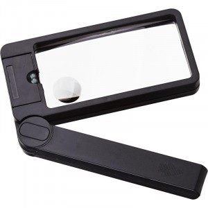 Лупа складная с подсветкой, Attache Selection, увелич. х2/4, линза50х96мм 397798