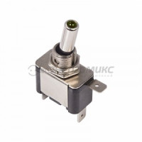 REXANT тумблер 12V 20А (3c) ON-OFF однополюсный с зел. LED инд. (ASW-07D) цена за шт (10!),,36-4333