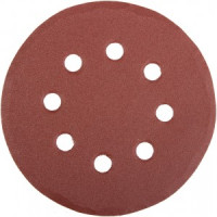 Круг шлифовальный универсальный STAYER &quot;MASTER&quot; из абразив. бумаги, 8 отверстий, Р180, диам. 125мм