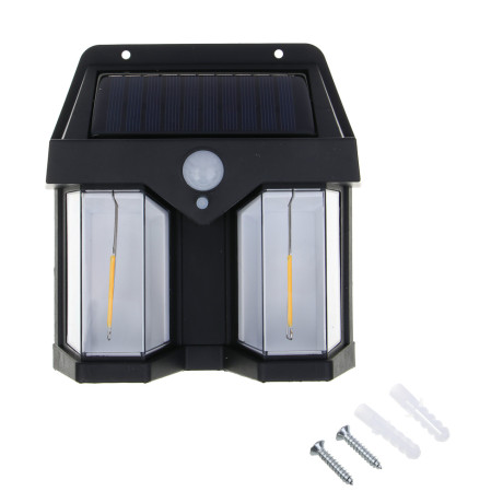 ЕРМАК Светильник уличный настенный, вольфрамовая,3 режима,800мАч,пластик,солн. батарея,138х46х160 мм