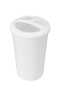 Стакан д/зубных щеток "SCANDI" 83х83х122мм, 0,4л белый 435240616 Бытпласт