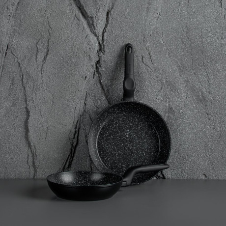 SATOSHI Стоун Сковорода литая d20см, антипригарное покрытие Мрамор, индукция