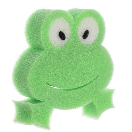 Мочалка "Зверушки", в виде уточки 12х10,5х3см/лягушки 12,5х12,5х3см/единорога 16,5x12,5x3см, 3 дизай