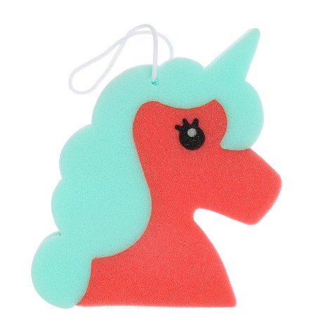 Мочалка "Зверушки", в виде уточки 12х10,5х3см/лягушки 12,5х12,5х3см/единорога 16,5x12,5x3см, 3 дизай