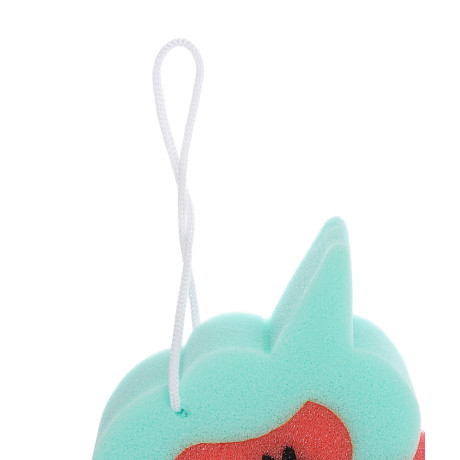 Мочалка "Зверушки", в виде уточки 12х10,5х3см/лягушки 12,5х12,5х3см/единорога 16,5x12,5x3см, 3 дизай