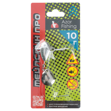 AZOR FISHING Блесна "Тейлспин Про" 10гр, 5 цветов