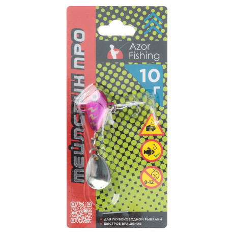 AZOR FISHING Блесна "Тейлспин Про" 10гр, 5 цветов