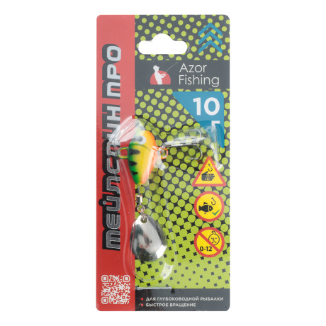 AZOR FISHING Блесна "Тейлспин Про" 10гр, 5 цветов