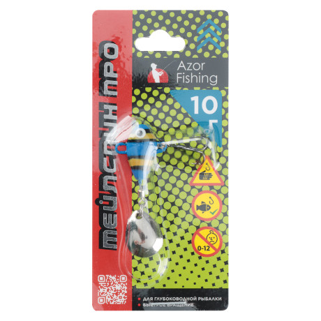 AZOR FISHING Блесна "Тейлспин Про" 10гр, 5 цветов