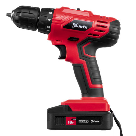 Дрель-шуруповерт аккумуляторная MCDL-18-02, Li-Ion, 18 В, 2 акк. MTX