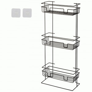 Полка для ванной настенная 3 яруса, прямая 29,5*12,5*66см, полимер.покрыт, Scaffali 109116 Рыжий кот