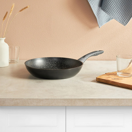 SATOSHI Карбон Сковорода литая d26см, антипригарное покрытие Мрамор, индукция