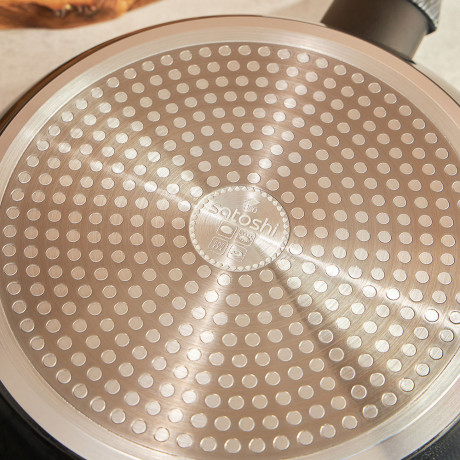 SATOSHI Карбон Сковорода литая d26см, антипригарное покрытие Мрамор, индукция