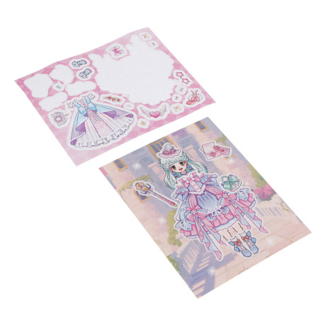 Наклейки для творчества "Модница", бумага, PET, PVC, 19,5х12см, 4 дизайна