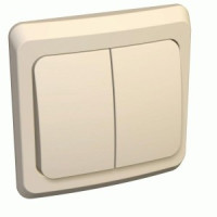 Systeme Electric Этюд выкл. СУ 2 кл. крем. (пл.осн.) BC10-002K (20!)