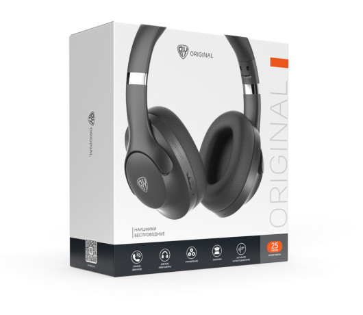 BY Наушники беспроводные полноразмерные Quiet Plus, шумоподавление ANC, экокожа, 500мАч, BT5.0