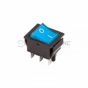 Rexant выкл клавишный 250V 15А (6с) ON-ON синий с подсв (RWB-506,SC-767)  (10!),36-2351