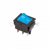 Rexant выкл клавишный 250V 15А (6с) ON-ON синий с подсв (RWB-506,SC-767)  (10!),36-2351
