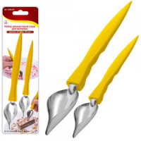 Набор декораторов д/выпечки перо 2шт (кратность 3!!!) металл/пластик DA80-265 Мультидом