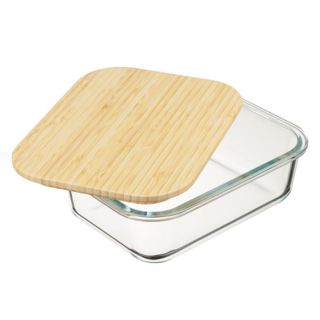 VETTA Контейнер для продуктов 600мл, крышка бамбук, жаропрочное стекло