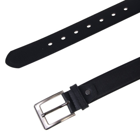 ЮL Ремень мужской, ПУ, металл, 120/130х3,5см, черный, РМ24-01
