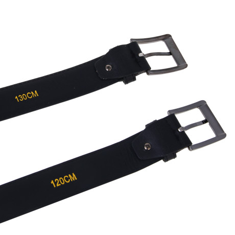 ЮL Ремень мужской, ПУ, металл, 120/130х3,5см, черный, РМ24-01