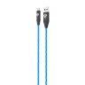 BY Кабель для зарядки Светящийся Micro-USB, 150см, синий