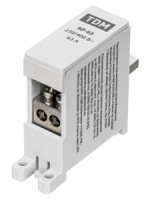 TDM Клемма распределительная на DIN-рейку КР-63 1П 63А (2х10мм2) SQ0823-0110